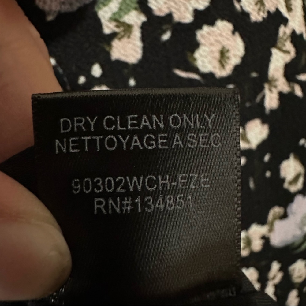 Wayf‎ Black Floral Long Sleeve Dress Size Large New - Picture 8 of 8